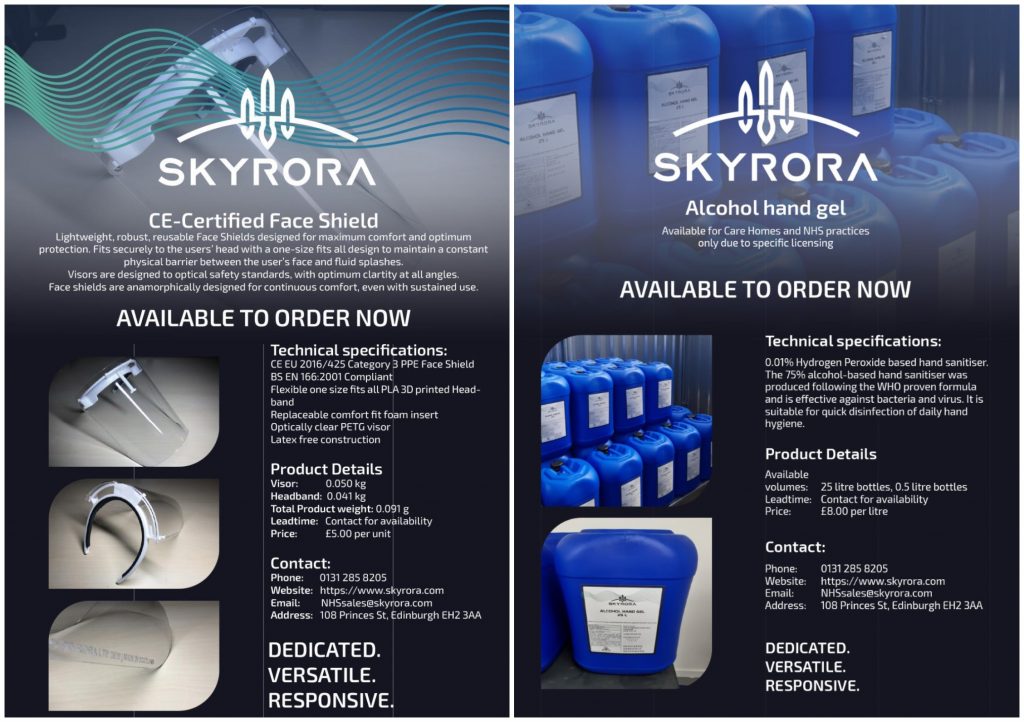 Skyrora's continued efforts in the fight against Coronavirus