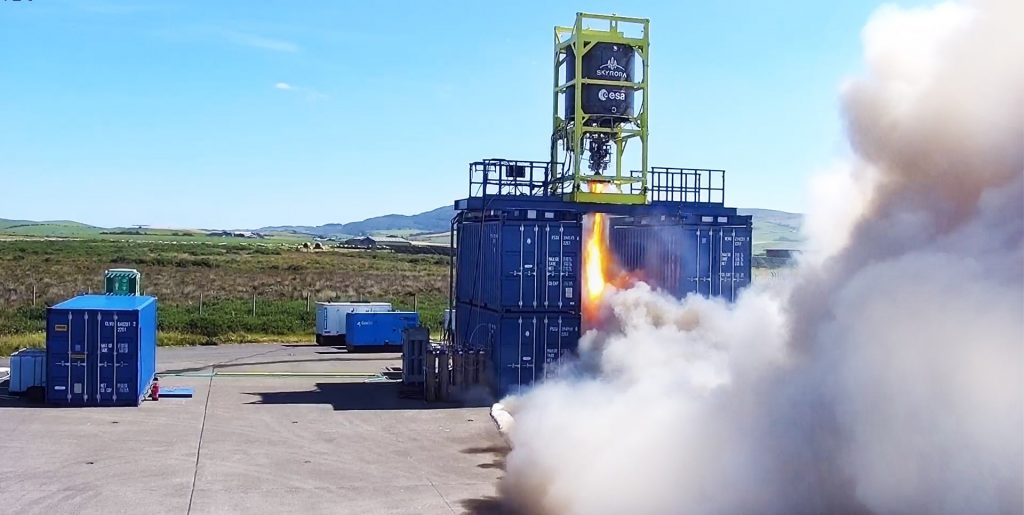Second Stage 70 kN Rocket Engine Firing