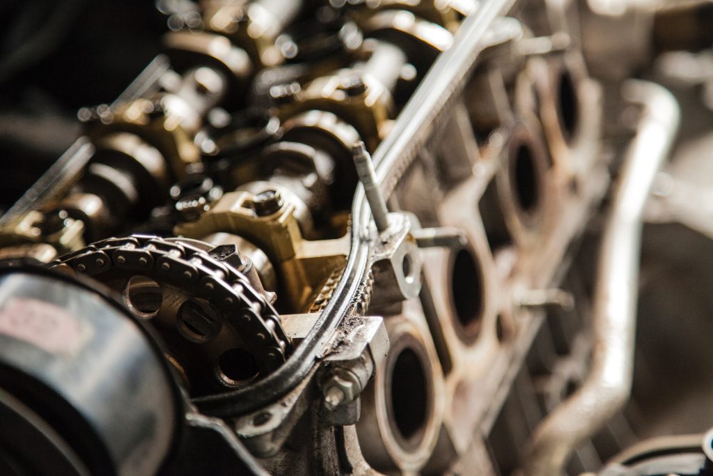 Close-up of an engine