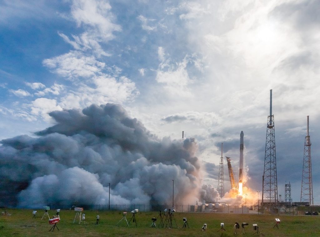 Orbital rocket launch to space from the United States