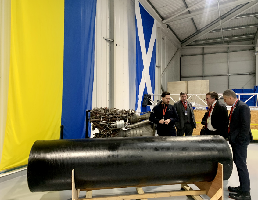 Politicians visiting Skyrora's rocket manufacturing facility in Glasgow